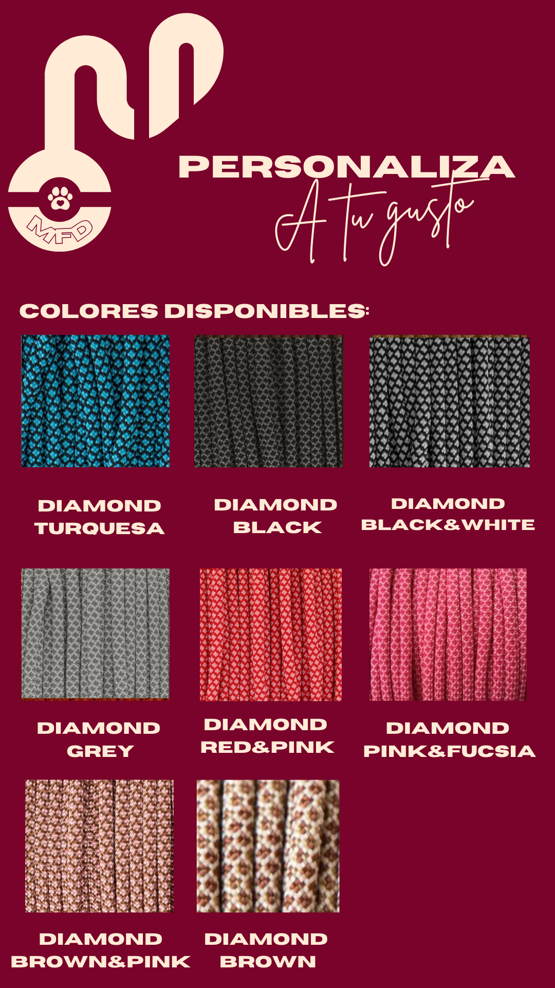 Personaliza tu correa paracord